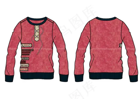 水洗做旧圆领卫衣