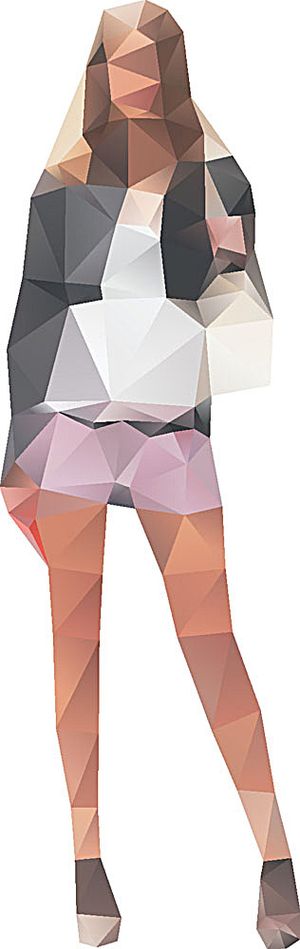 卡通时尚女性插画