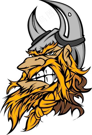 戴头盔的卡通人物插画