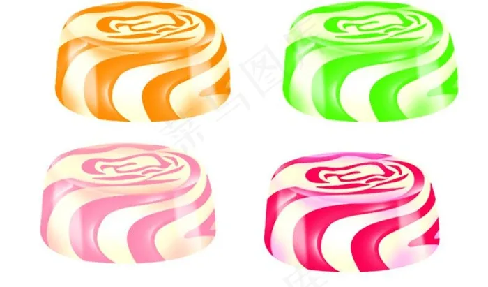 糖果四色图片psd模版下载