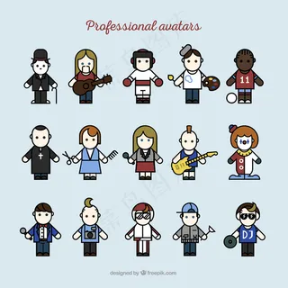 卡通商业精英矢量图片