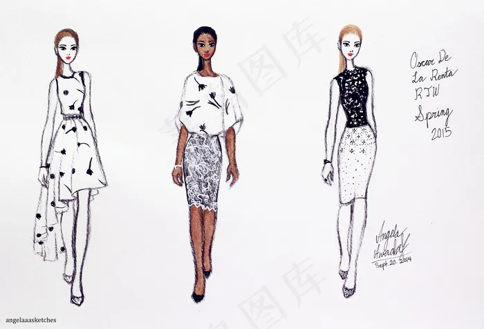 3款时尚女装设计图