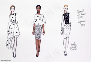 3款时尚女装设计图