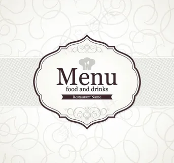 欧式花纹菜单封面设计图片
