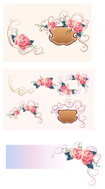 矢量花边素材series-7