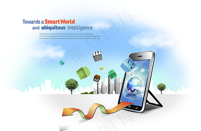 智能手机与音乐图标