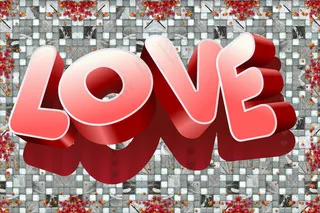 高清3D方块梦幻花卉电视背景墙