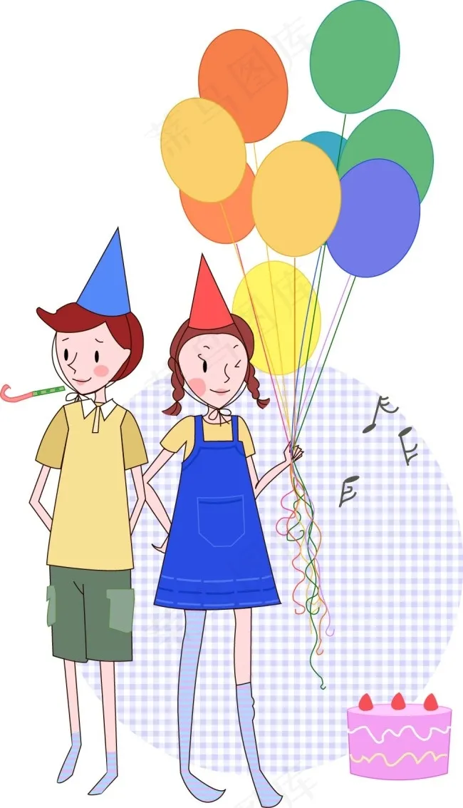 孩子过生日ai矢量模版下载