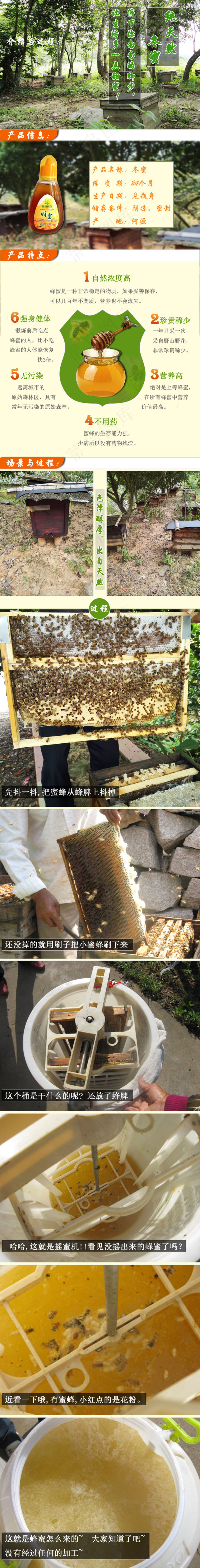 蜂蜜详情页psd模版下载