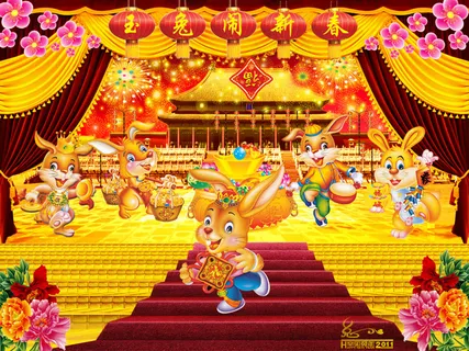 2011辛卯玉兔闹新春PSD分层 2011辛卯玉兔闹新春PSD分层