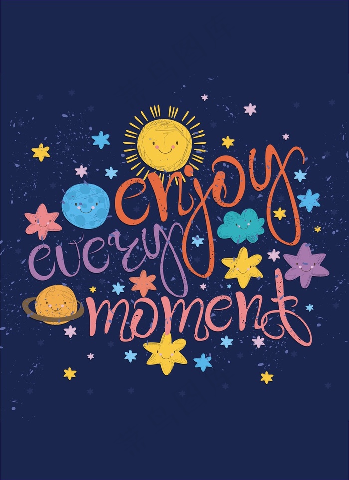 童装T恤图案设计欧美图案插画