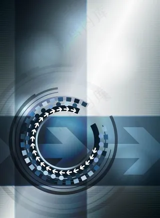 旋转动感箭头环路 商务科技背景图片