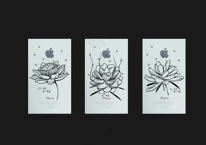 手机壳图案创意设计，一花一世界ai矢量模版下载