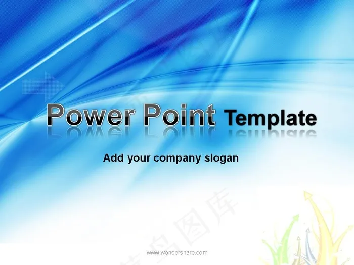 蓝色梦幻商务背景PPT素材