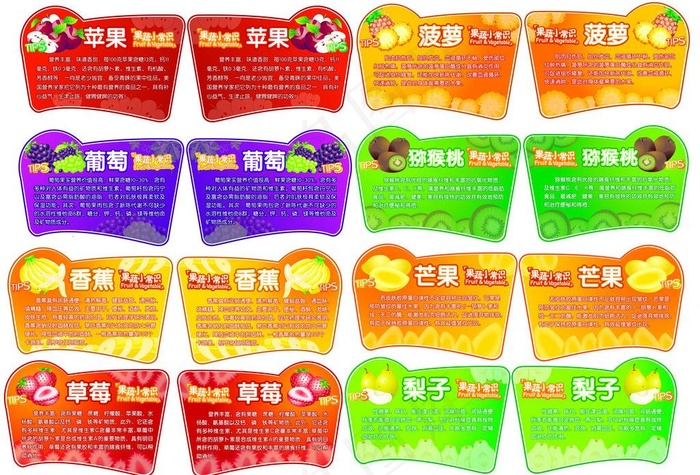 水果图片ai矢量模版下载