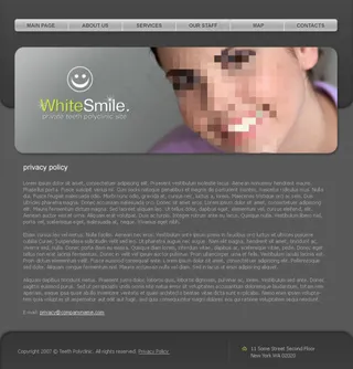 洁白牙齿网页psd模板