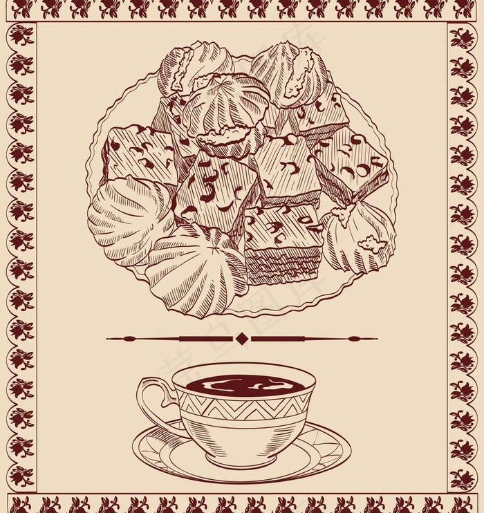 咖啡图片eps,ai矢量模版下载
