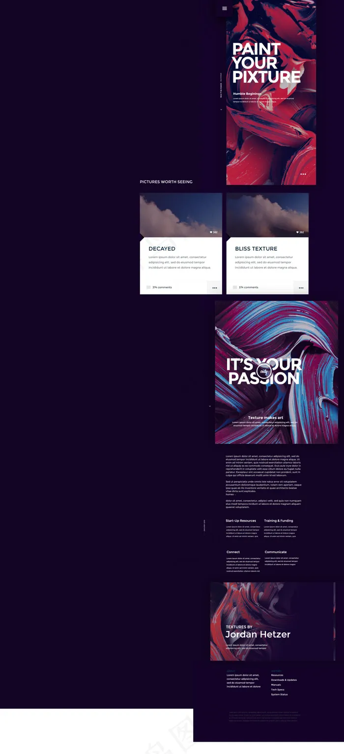 创意手机网页(2704X5928(DPI:72))psd模版下载