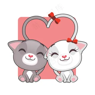 可爱卡通矢量猫