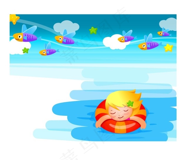 游泳的孩子