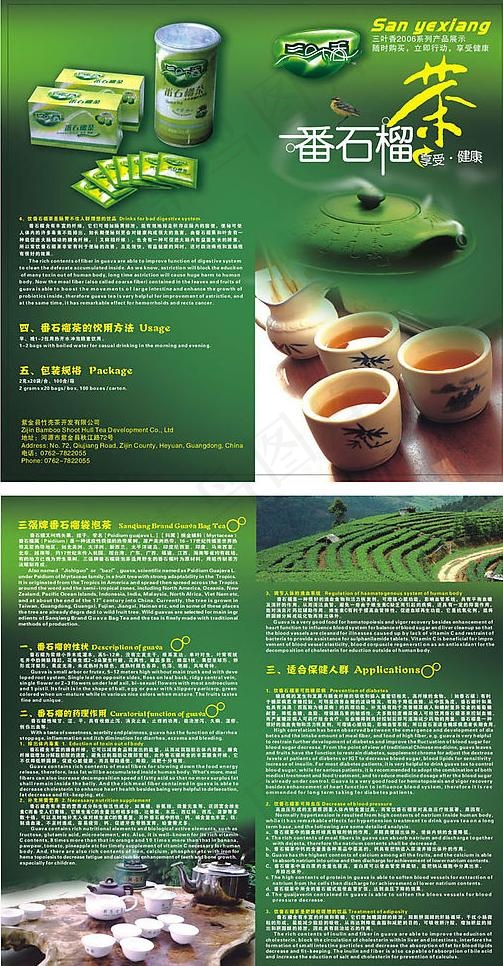 番石榴茶叶海报图片cdr矢量模版下载
