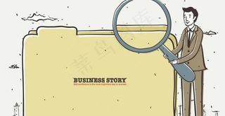 商业故事 放大镜图片