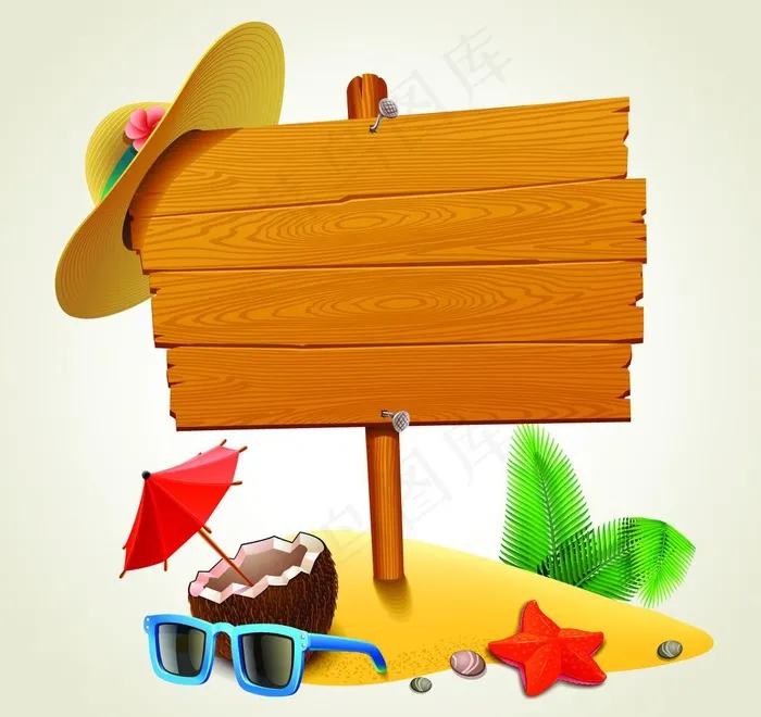 夏日旅游背景图片eps,ai矢量模版下载