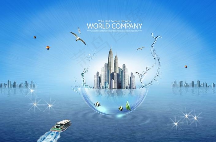 创意未来海世界PSD分层素材