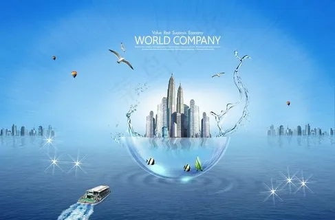 创意未来海世界PSD分层素材