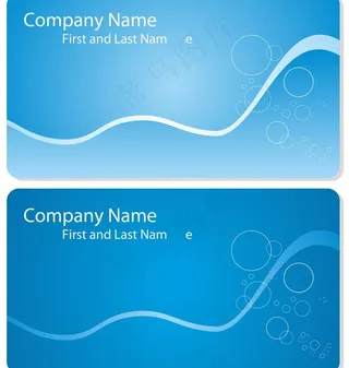 蓝色创意名片图片