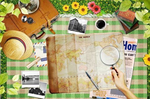 春天草地餐布图