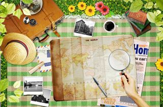 春天草地餐布图