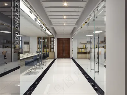 公司走廊效果图图片