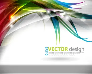 动感幻彩图形背景矢量素材