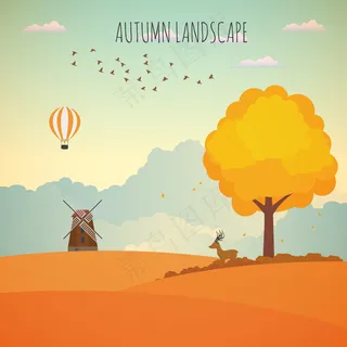 美美哒森系卡通Q版手绘插画动物矢量