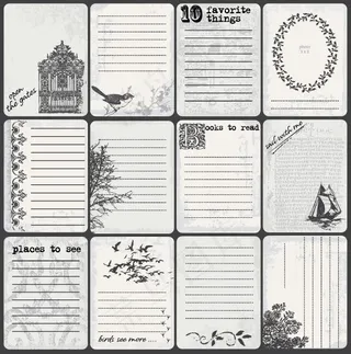 矢量1怀旧明信片