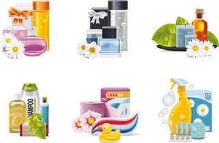 美容日化护肤品矢量素材