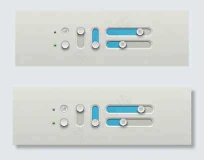 系列开关按钮滑钮PSD素材