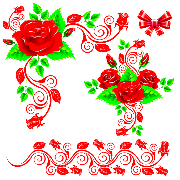 精美鲜花矢量素材eps,ai矢量模版下载