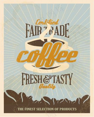 咖啡海报设计矢量素材