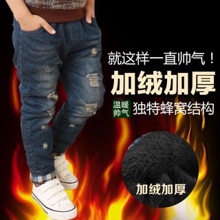 加绒加厚男童牛仔裤淘宝主图推广图p...
