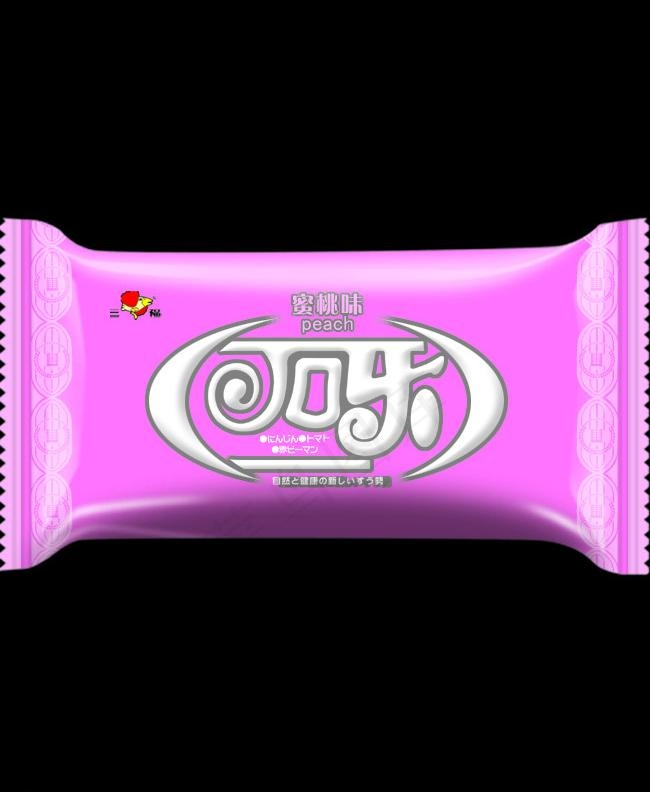 可口乐蜜桃味糖包装图片