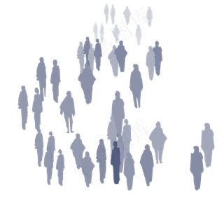 一人群的黑色剪影一人群的黑色剪影