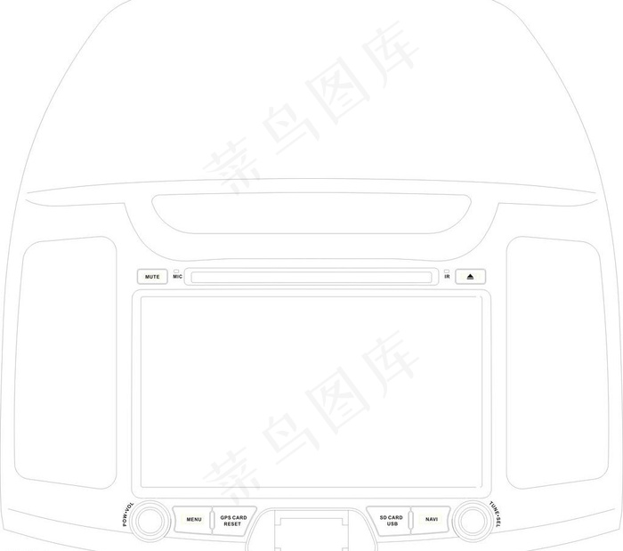 意佳悦动gpsdvd线稿图线条图图...cdr矢量模版下载