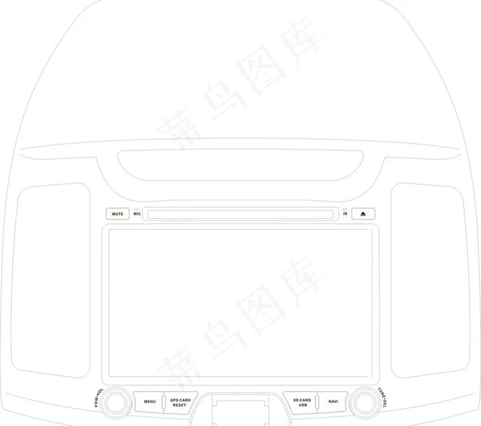意佳悦动gpsdvd线稿图线条图图...cdr矢量模版下载