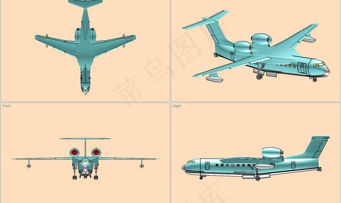 Be-200多用途两栖飞机实体装配...