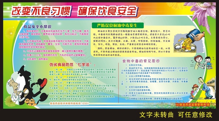饮食安全cdr矢量模版下载
