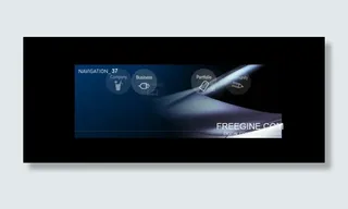 高档蓝色网页菜单导航条动画