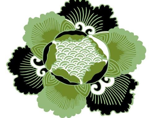 水墨花纹图案9