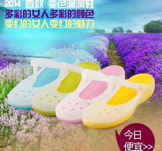 女士洞洞鞋直通车图片